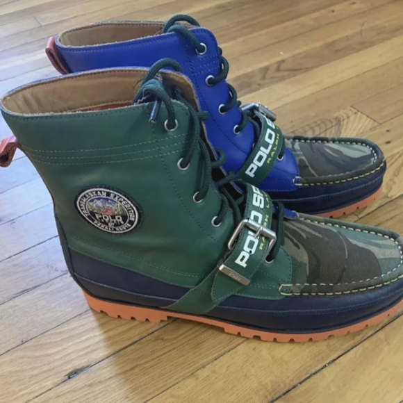 Polo by Ralph Lauren Shoes | Polo Sport Ralph Lauren Ranger Boots Men's 8 Green | Color: Blue/Green | Size: 8 | Slyjas's Closet